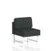 Brixworth Modular Seating Central Unit With White Legs In Rivet Fabric - Charcoal SF000261