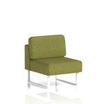 Brixworth Modular Seating Central Unit With White Legs In Rivet Fabric - Olive SF000263