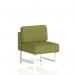 Brixworth Modular Seating Central Unit With White Legs In Rivet Fabric - Olive SF000263