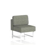 Brixworth Modular Seating Central Unit With White Legs In Rivet Fabric - Vitreous SF000265