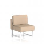 Brixworth Modular Seating Central Unit With White Legs In Synergy Fabric - Affix SF000278