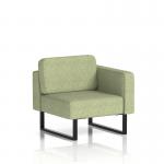 Brixworth Modular Seating Left Unit With Black Legs In Rivet Fabric - Burnish SF000296