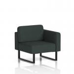 Brixworth Modular Seating Left Unit With Black Legs In Rivet Fabric - Charcoal SF000297