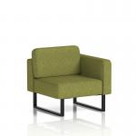 Brixworth Modular Seating Left Unit With Black Legs In Rivet Fabric - Olive SF000299