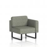 Brixworth Modular Seating Left Unit With Black Legs In Rivet Fabric - Vitreous SF000301