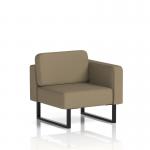 Brixworth Modular Seating Left Unit With Black Legs In Main Line Flax Fabric - Bank SF000308