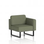 Brixworth Modular Seating Left Unit With Black Legs In Main Line Flax Fabric - Monument SF000309