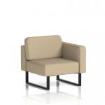 Brixworth Modular Seating Left Unit With Black Legs In Main Line Flax Fabric - Upminster SF000312