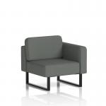 Brixworth Modular Seating Left Unit With Black Legs In Sumi Fabric - Kobe SF000321