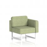 Brixworth Modular Seating Left Unit With White Legs In Rivet Fabric - Burnish SF000332