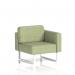 Brixworth Modular Seating Left Unit With White Legs In Rivet Fabric - Burnish SF000332