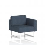 Brixworth Modular Seating Left Unit With White Legs In Rivet Fabric - Crucible SF000334