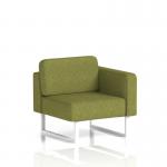 Brixworth Modular Seating Left Unit With White Legs In Rivet Fabric - Olive SF000335