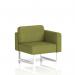 Brixworth Modular Seating Left Unit With White Legs In Rivet Fabric - Olive SF000335