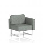 Brixworth Modular Seating Left Unit With White Legs In Rivet Fabric - Prime SF000336