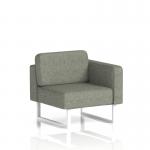 Brixworth Modular Seating Left Unit With White Legs In Rivet Fabric - Vitreous SF000337