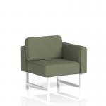 Brixworth Modular Seating Left Unit With White Legs In Main Line Flax Fabric - Monument SF000345