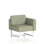 Brixworth Modular Seating Left Unit With White Legs In Main Line Flax Fabric - Newbury SF000346