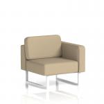 Brixworth Modular Seating Left Unit With White Legs In Main Line Flax Fabric - Upminster SF000348