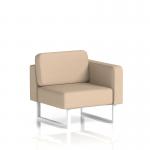 Brixworth Modular Seating Left Unit With White Legs In Synergy Fabric - Affix SF000350