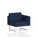 Brixworth Modular Seating Left Unit With White Legs In Synergy Fabric - Alike SF000351