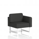 Brixworth Modular Seating Left Unit With White Legs In Synergy Fabric - Mix SF000352