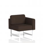 Brixworth Modular Seating Left Unit With White Legs In Synergy Fabric - Wed SF000355