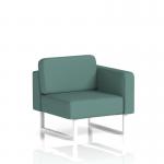 Brixworth Modular Seating Left Unit With White Legs In Sumi Fabric - Handa SF000356