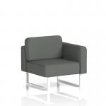 Brixworth Modular Seating Left Unit With White Legs In Sumi Fabric - Kobe SF000357