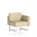 Brixworth Modular Seating Left Unit With White Legs In Sumi Fabric - Zen SF000361