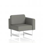 Brixworth Modular Seating Left Unit With White Legs In Yoredale Fabric - Hardraw SF000363