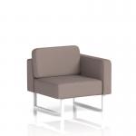 Brixworth Modular Seating Left Unit With White Legs In Yoredale Fabric - Settle SF000367