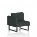 Brixworth Modular Seating Right Unit With Black Legs In Rivet Fabric - Charcoal SF000369