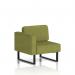 Brixworth Modular Seating Right Unit With Black Legs In Rivet Fabric - Olive SF000371