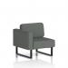 Brixworth Modular Seating Right Unit With Black Legs In Sumi Fabric - Kobe SF000393