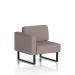 This image showcases a sleek and modern Dynamic Modular Seating Brixworth Modular Right Unit with black legs. The Yoredale fabric adds a touch of sophistication while the modular design allows for customizable seating options. Perfect for any contemporary space.