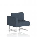 Brixworth Modular Seating Right Unit With White Legs In Rivet Fabric - Crucible SF000406