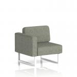 Brixworth Modular Seating Right Unit With White Legs In Rivet Fabric - Vitreous SF000409