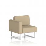 Brixworth Modular Seating Right Unit With White Legs In Main Line Flax Fabric - Upminster SF000420