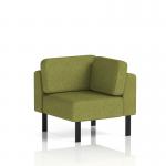 Brixworth Modular Seating Corner Unit With Black Legs In Rivet Fabric - Olive SF000443