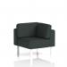 Brixworth Modular Seating Corner Unit With White Legs In Rivet Fabric - Charcoal SF000477