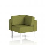 Brixworth Modular Seating Corner Unit With White Legs In Rivet Fabric - Olive SF000479