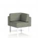 Brixworth Modular Seating Corner Unit With White Legs In Rivet Fabric - Vitreous SF000481