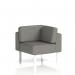 This photograph captures a dynamic and versatile modular seating piece - the Brixworth Modular Seating Corner Unit. With sleek white legs and your choice of X2 fabric, this piece adds stylish functionality to any space.
