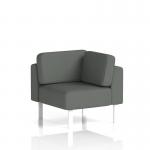 Brixworth Modular Seating Corner Unit With White Legs In Sumi Fabric - Kobe SF000501