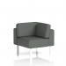 Brixworth Modular Seating Corner Unit With White Legs In Sumi Fabric - Kobe SF000501