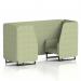 Brixworth 2 Seater Booth With Black Legs In Rivet Fabric - Burnish Panels And Sofa SF000512