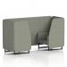 Brixworth 2 Seater Booth With Black Legs In Rivet Fabric - Vitreous Panels And Sofa SF000517