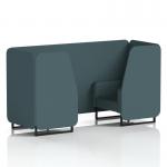 Brixworth 2 Seater Booth With Black Legs In X2 Fabric - Polygon Panels And Sofa SF000522