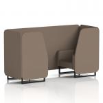 Brixworth 2 Seater Booth With Black Legs In X2 Fabric - Theory Panels And Sofa SF000523